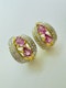 Natural Pink Sapphire & Diamond Earrings - image 4