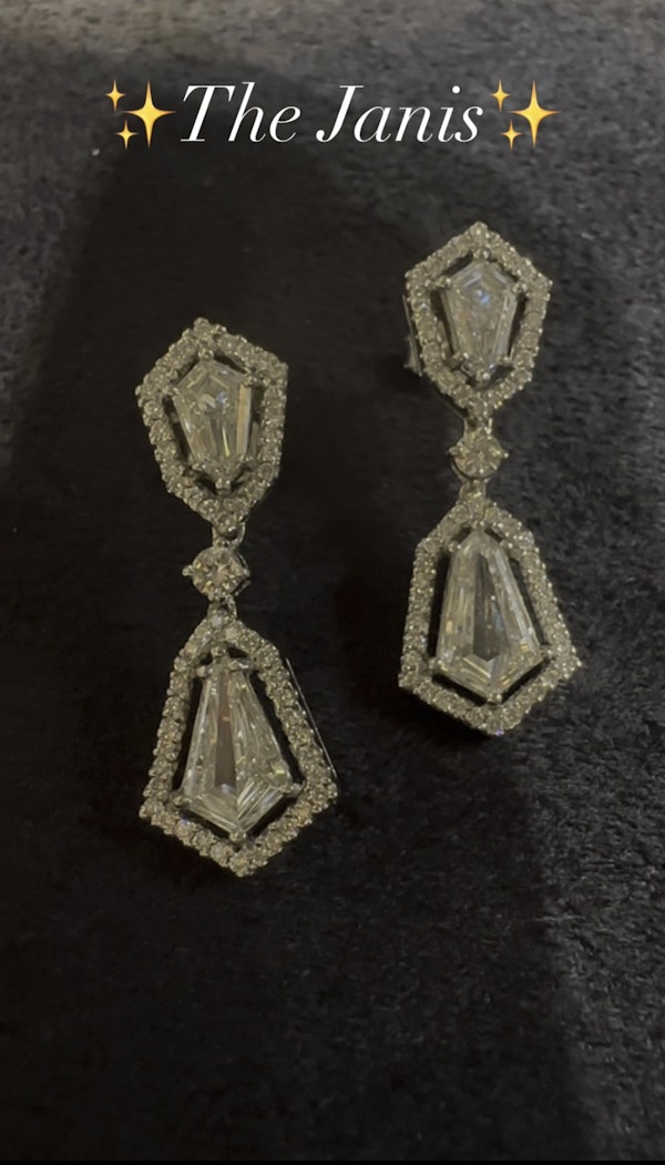 2.48ct Diamond Drop Earrings - image 5