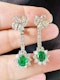 1.25ct Natural Emerald & 2.00ct Diamond Earrings - image 4