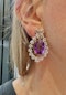 30.51ct Natural Amethyst & 3.00ct Diamond Earrings - image 2