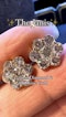 4.00ct Diamond Cluster Earrings - image 4