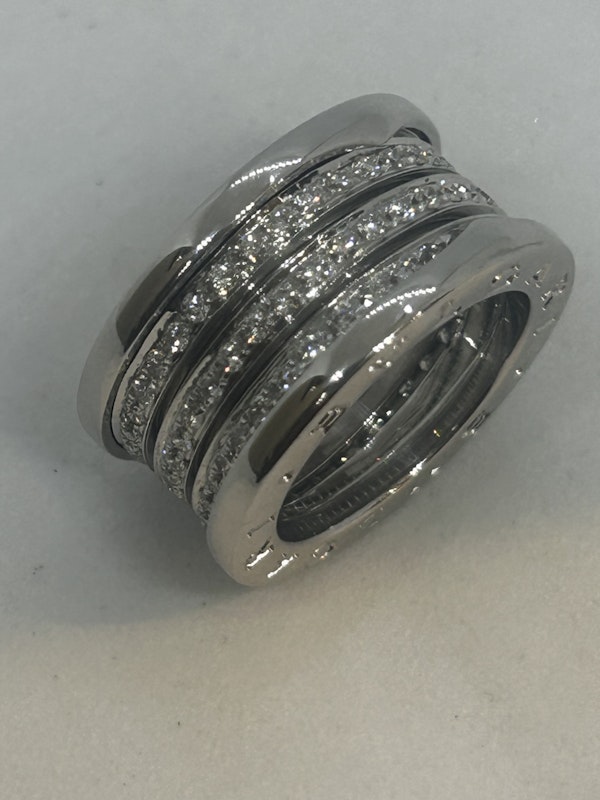 Bulgari 18ct white gold diamond ring at Deco&Vintage Ltd - image 2