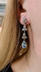 Silver, Gold, Topaz, Diamond Earrings - image 2