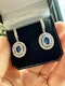 1.62ct Natural Blue Sapphire & 2.32ct Diamond Earrings - image 6