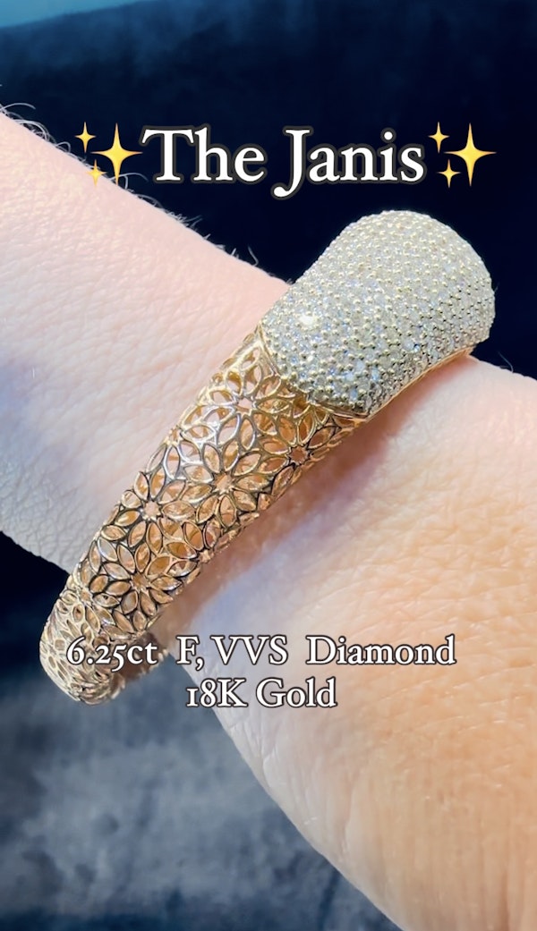 Diamond & Rose Gold Bangle. - image 11