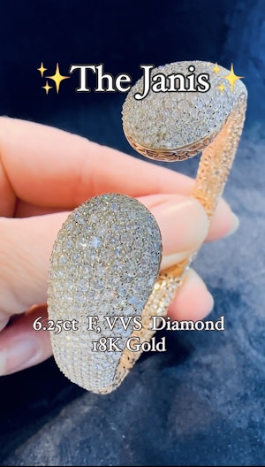 6.25ct Diamond & Rose Gold Bangle.