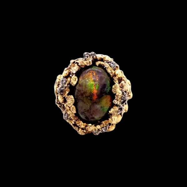 Vintage Boulder Opal Ring. - image 1