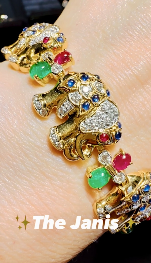 Multi-Gems Elephant Bracelet. - image 4