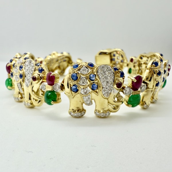 Multi-Gems Elephant Bracelet. - image 1