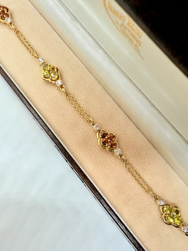 Yellow Sapphire & Diamond Bracelet. - image 8