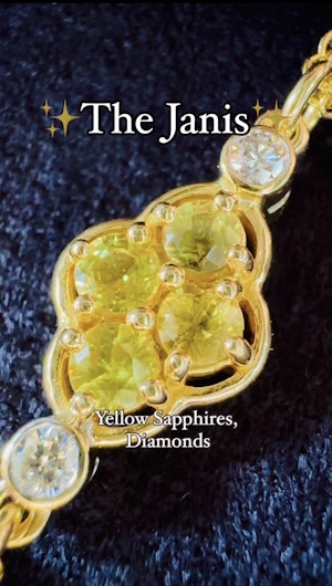 Yellow Sapphire & Diamond Bracelet.