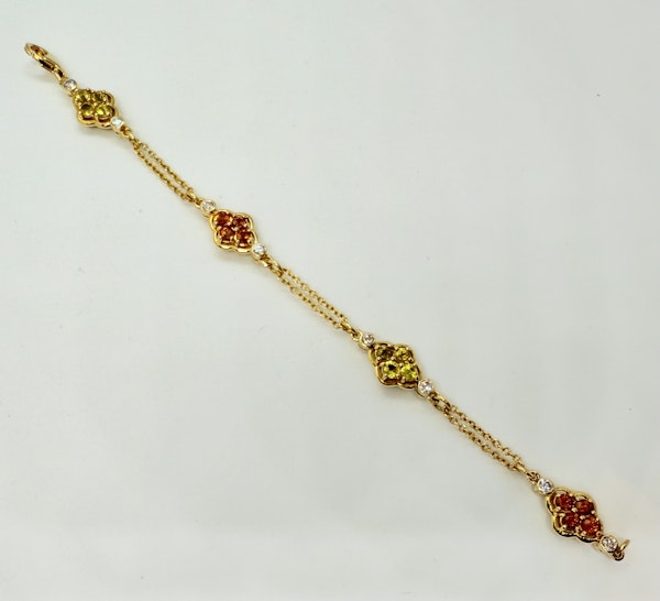 Yellow Sapphire & Diamond Bracelet. - image 6