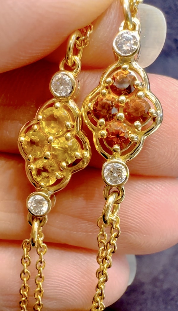 Yellow Sapphire & Diamond Bracelet. - image 4