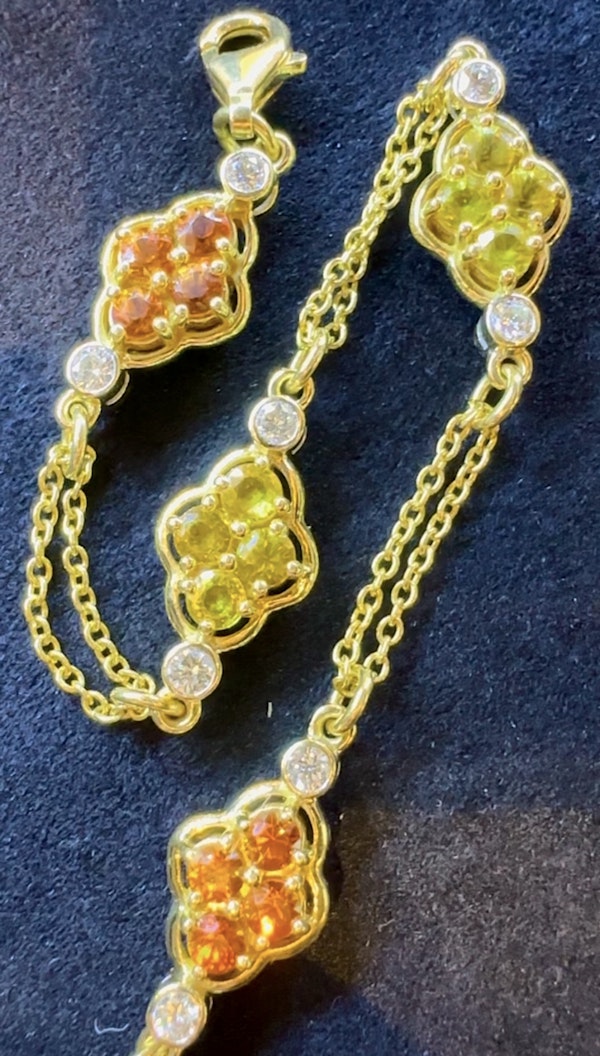 Yellow Sapphire & Diamond Bracelet. - image 3