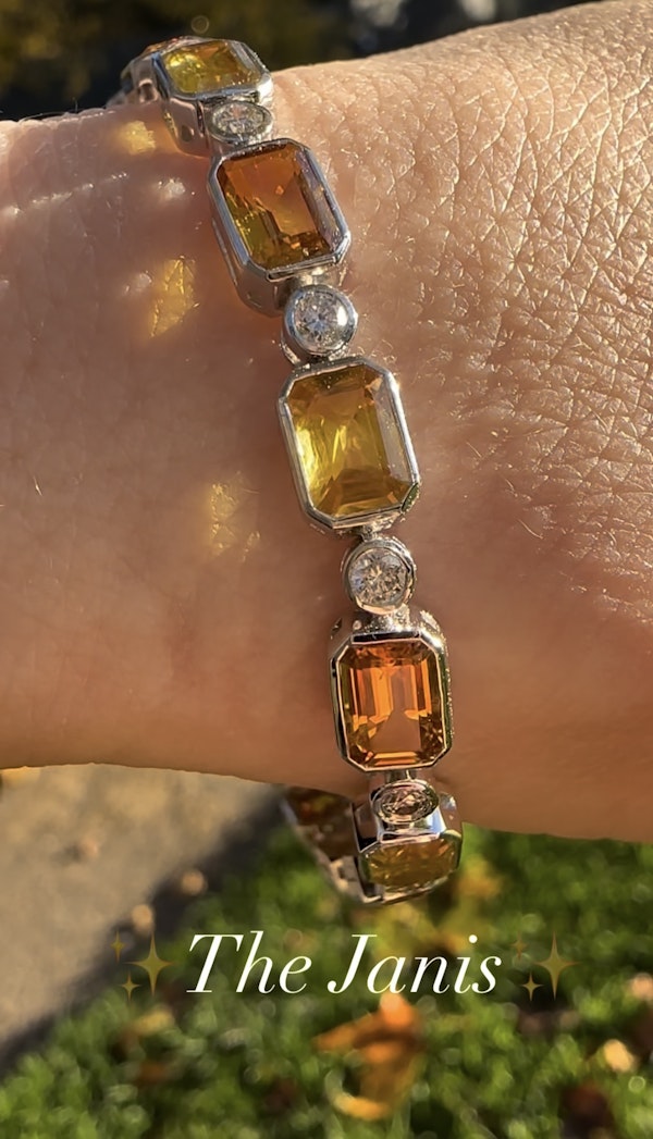 Yellow Sapphire & Diamond Bracelet - image 1