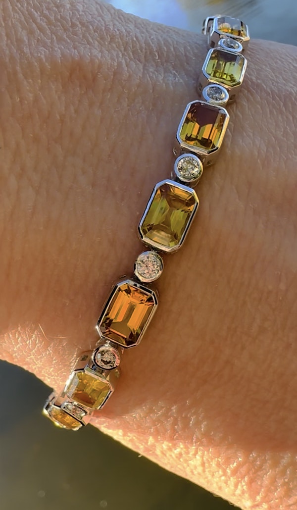 Yellow Sapphire & Diamond Bracelet - image 2