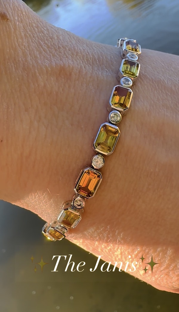 Yellow Sapphire & Diamond Bracelet - image 3