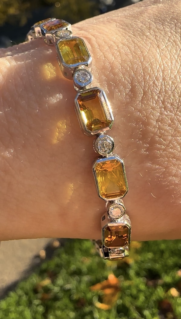 Yellow Sapphire & Diamond Bracelet - image 5