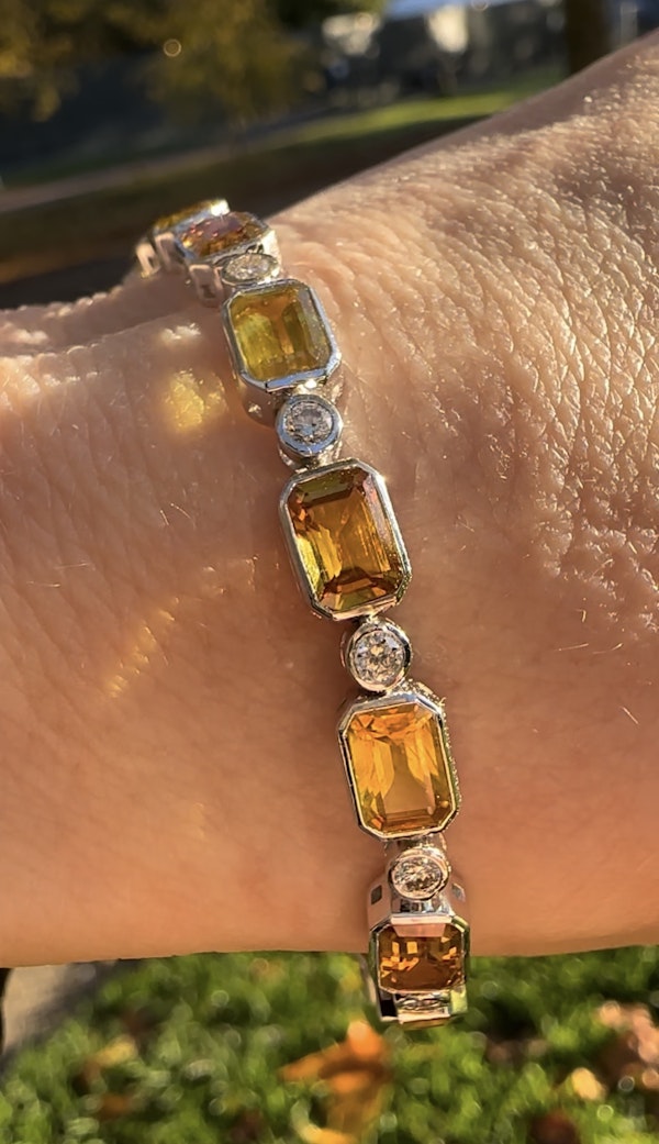 Yellow Sapphire & Diamond Bracelet - image 6