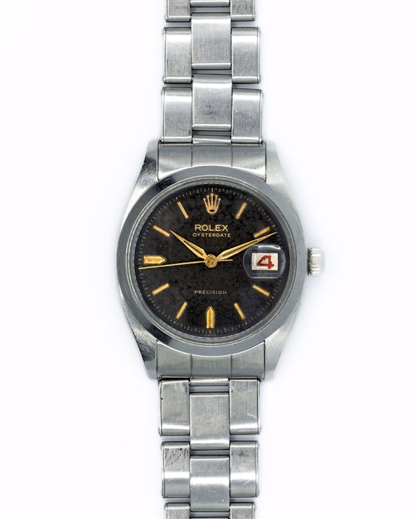 1957 Rolex Precision 6494 - Tropical Gilt Dial - Roulette Date Vintage - image 7