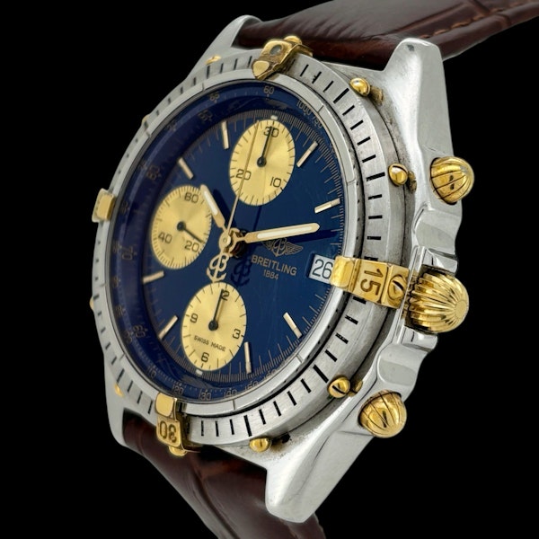 BREITLING CHRONOMAT 39mm BLUE DIAL FULL SET 1991 - B13047 - image 2