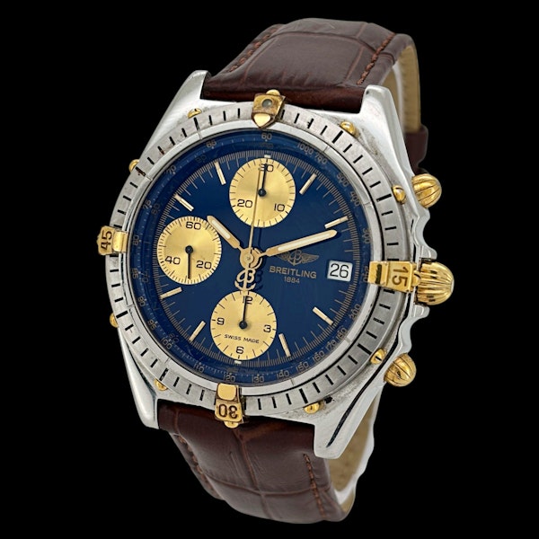 BREITLING CHRONOMAT 39mm BLUE DIAL FULL SET 1991 - B13047 - image 1