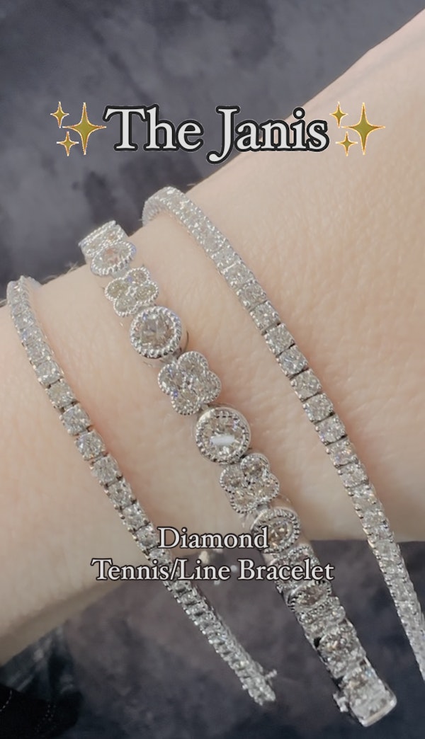 6.90ct Diamond Tennis/Line Bracelet. - image 3