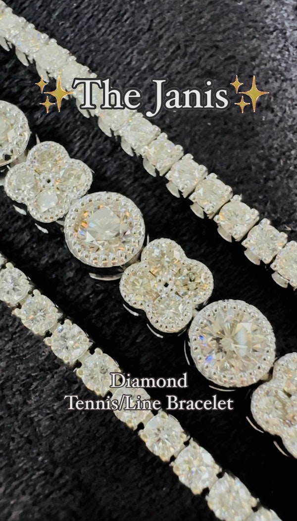 6.90ct Diamond Tennis/Line Bracelet. - image 6