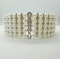 White Pearls & Diamond Bracelet - image 4