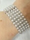 White Pearls & Diamond Bracelet - image 5