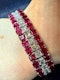 18K White Gold, 29.56ct Natural Ruby & 11.82ct Diamond bracelet - image 7