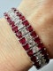 18K White Gold, 29.56ct Natural Ruby & 11.82ct Diamond bracelet - image 8