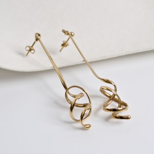 Georg Jensen Torun Gold Forget Me Not Earrings
