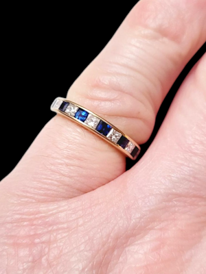 Garrards sapphire and diamond eternity ring. SKU: 8038 DBGEMS