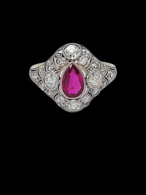 Gorgeous Edwardian ruby and diamond ring SKU: 8036 DBGEMS
