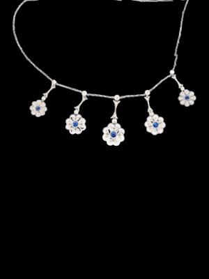 Antique sapphire and diamond fringe necklace SKU: 8068 DBGEMS