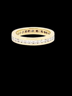 Yellow gold diamond full hoop eternity band SKU: 8080 DBGEMS