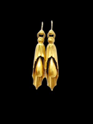 Mint 19th century Archaeological revival 18ct gold earrings SKU: 8105 DBGEMS