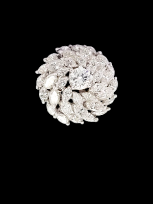 1960's Vintage marquise cut diamond cocktail ring SKU: 7980 DBGEMS