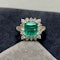 Emerald Diamond Ring in 18ct White Gold date circa 1960, SHAPIRO & Co since1979 - image 1