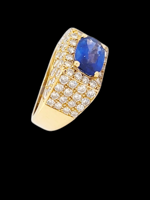 Cool sapphire and diamond dress ring SKU: 8112 DBGEMS