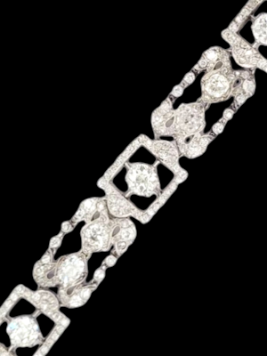 Edwardian old mine cut diamond bracelet SKU: 8115 DBGEMS