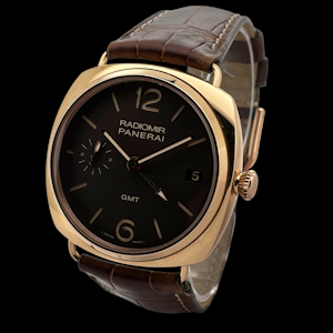PANERAI RADIOMIR ROSE GOLD 3 DAYS GMT PAM 00421 FULL SET 2013