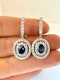2.32ct Diamond & 1.62ct Natural Blue Sapphire Earrings. - image 6