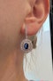 2.32ct Diamond & 1.62ct Natural Blue Sapphire Earrings. - image 8