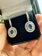 2.32ct Diamond & 1.62ct Natural Blue Sapphire Earrings. - image 7