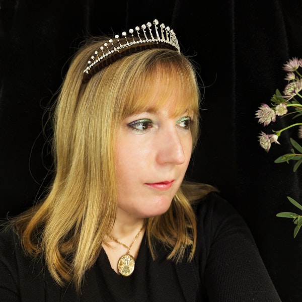 Antique French Ch. Fontana & Cie Diamond Fringe Tiara Necklace, Silver Upon Gold, Circa 1880 - image 14