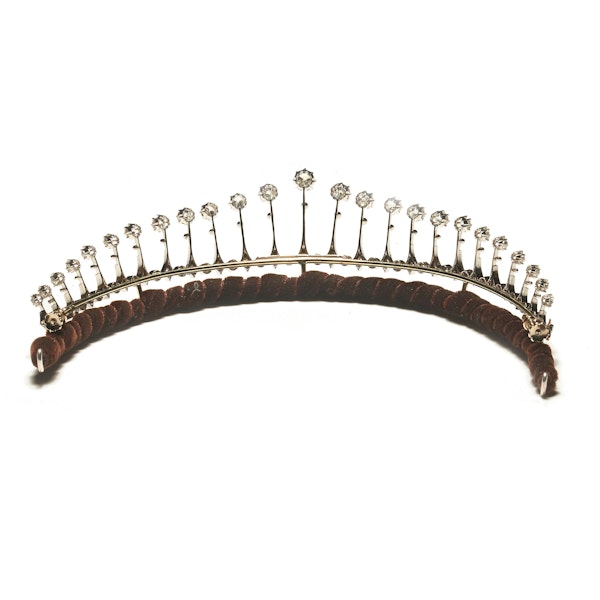 Antique French Ch. Fontana & Cie Diamond Fringe Tiara Necklace, Silver Upon Gold, Circa 1880 - image 15