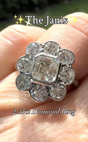 2.35ct Diamond Cluster Ring
