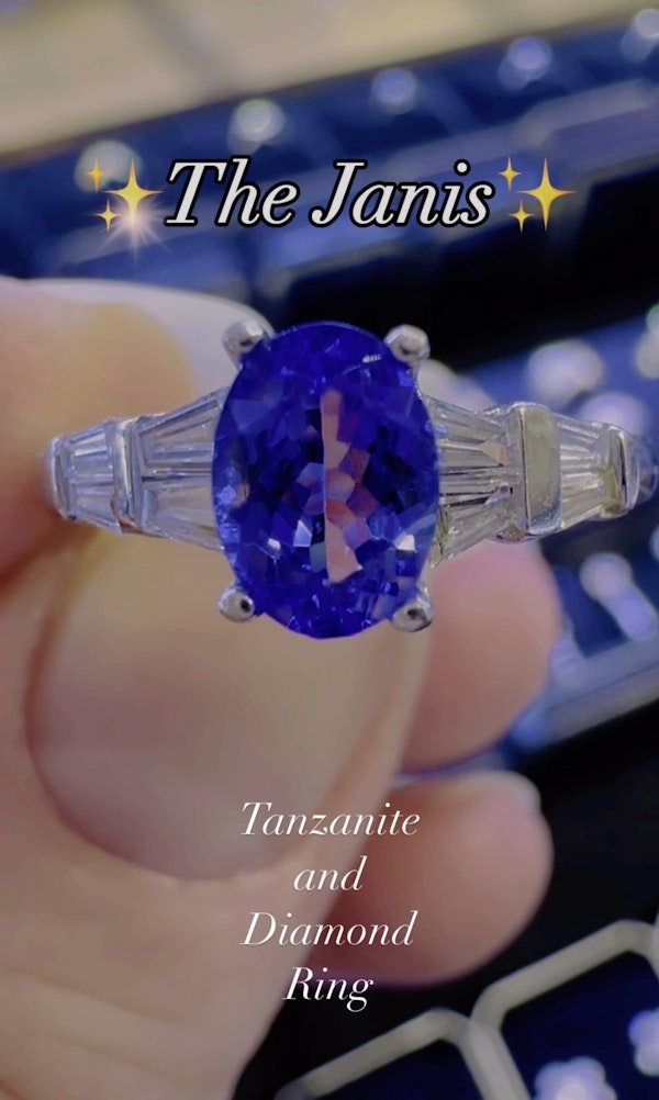 0.90ct Tanzanite & 0.40ct Diamond Ring. - image 13
